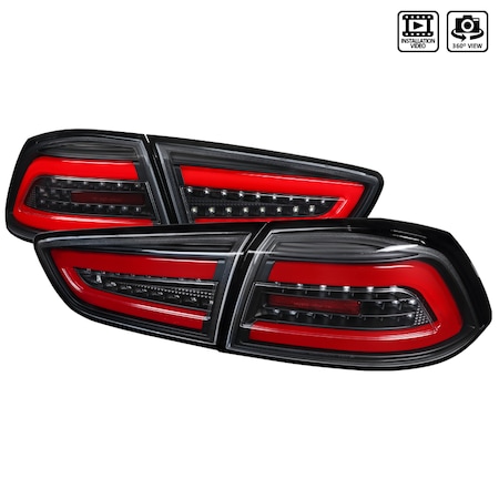 Spec-D Tuning 08-17 Mitsubishi Lancer Evo X LED Tail Lights, LT-EVO08JRLED-TM LT-EVO08JRLED-TM